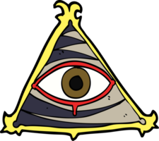tecknad mystisk ögonsymbol png