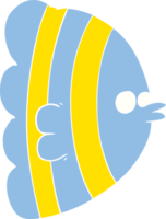 peixe exótico dos desenhos animados de estilo de cor plana png