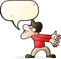 cartoon annoyed man gesturing with speech bubble png