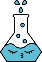 cute cartoon of a science beaker png