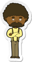 sticker van een cartoon oude man png