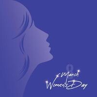 International Women's Day is celebrated on the 8th of March annually around the world vector