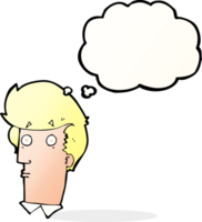 cartoon surprised expression with thought bubble png