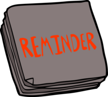 cartoon reminder notes png