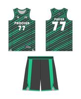 Jersey basketball template design. Basketball uniform mockup design. Concept design basketball jersey. vector