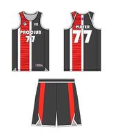 Jersey basketball template design. Basketball uniform mockup design. Concept design basketball jersey. vector