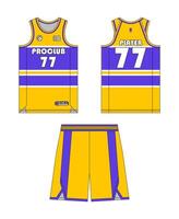 jersey baloncesto modelo diseño. baloncesto uniforme Bosquejo diseño. concepto diseño baloncesto jersey. vector