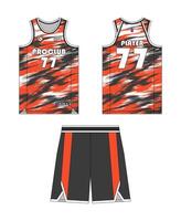 Jersey basketball template design. Basketball uniform mockup design. Concept design basketball jersey. vector