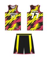 jersey baloncesto modelo diseño. baloncesto uniforme Bosquejo diseño. concepto diseño baloncesto jersey. vector