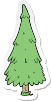 sticker of a cartoon christmas tree png