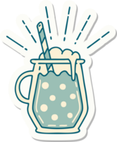sticker of a tattoo style ginger beer png