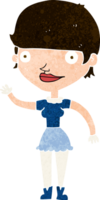 mulher de desenho animado com ideia png