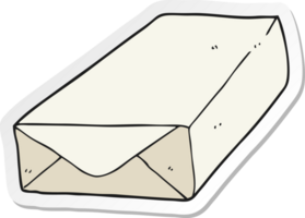 sticker of a cartoon pack of office paper png