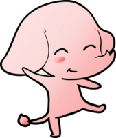 schattig tekenfilm olifant dansen png