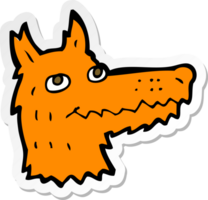 sticker of a cartoon fox head png