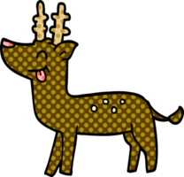 cartoon doodle happy deer png