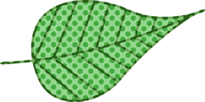 comic book style cartoon of a green leaf png