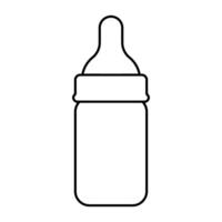 Baby milk bottle icon isolate on white background. vector