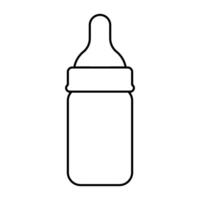 Baby milk bottle icon isolate on white background. vector