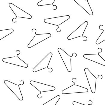 Hanger seamless pattern isolate on white background. vector