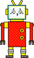 bande dessinée livre style dessin animé de une robot png