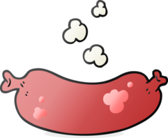 hand drawn cartoon hot sausage png