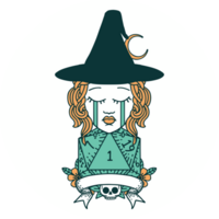 icon of crying human witch with natural one roll png