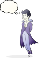 mão desenhado pensamento bolha desenho animado vampiro png