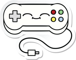 sticker of a cute cartoon game controller png