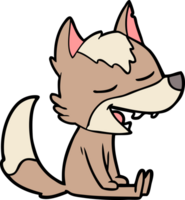 cartoon wolf laughing png