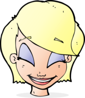 cartoon pretty female face png