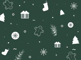 Christmas element pattern for Winter season concept. Hand drawn isolated illustrations. vector