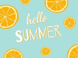 Illustration Elements of Hand Drawn Lettering of Hello Summer with Sun. doodle handwritten brush design. vector