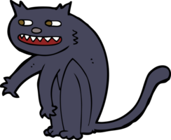 desenho animado gato preto png