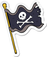 sticker of a cartoon pirate flag png