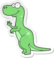 adesivo de um dinossauro de desenho animado png