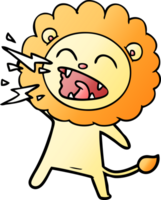 cartoon roaring lion png