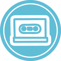 cassette tape circular icon symbol png