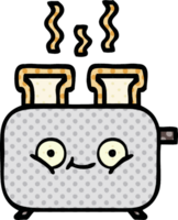 comic book style cartoon of a of a toaster png