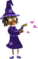 cartoon witch casting spell png