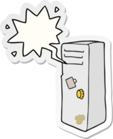 cartoon locker with speech bubble sticker png