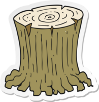 sticker of a cartoon big tree stump png
