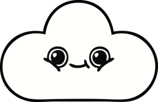 carino cartone animato di un' nube png