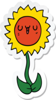 sticker of a cartoon flower png