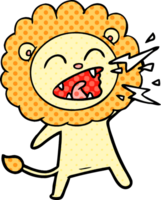 cartoon roaring lion png