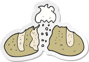 sticker of a cartoon loaf of bread png