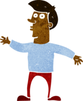 tecknad orolig man png