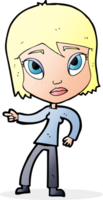 cartoon pointing woman png