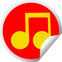 circulaire pellen sticker tekenfilm van een musical Notitie png