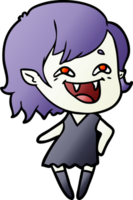 cartoon laughing vampire girl png